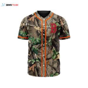 MLB Boston Red Sox Special Realtree Camo Hunting Baseball Jersey Gift for Men Women