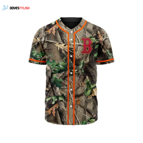 MLB Boston Red Sox Special Realtree Camo Hunting Baseball Jersey Gift for Men Women