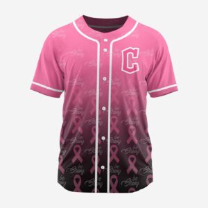 MLB Cleveland Guardians Special Pink Design Fight Breast Cancer Baseball Jersey Gift for Men Women