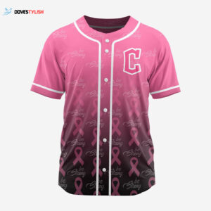 MLB Cleveland Guardians Special Pink Design Fight Breast Cancer Baseball Jersey Gift for Men Women