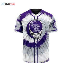 MLB Colorado Rockies Special Grateful Dead Design Baseball Jersey Gift for Men Women