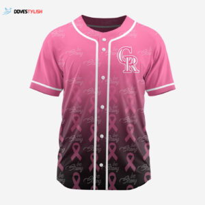 MLB Colorado Rockies Special Pink Design Fight Breast Cancer Baseball Jersey Gift for Men Women