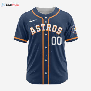 MLB Houston Astros Personalized Alternate Design Concept Baseball Jersey 2404