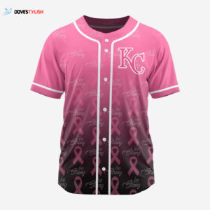 MLB Kansas City Royals Special Pink Design Fight Breast Cancer Baseball Jersey Gift for Men Women
