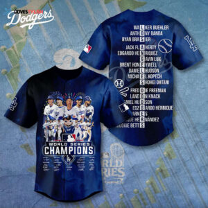 MLB Los Angeles Dodgers 2025 World Series Champions Design Baseball Jersey Gift for Men Women