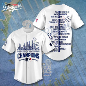 MLB Los Angeles Dodgers 2025 World Series Champions Design Baseball Jersey Gift for Men Women