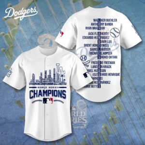 MLB Los Angeles Dodgers 2025 World Series Champions Design Baseball Jersey Gift for Men Women