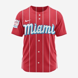 MLB Miami Marlins Personalized 2025 City Connect Baseball Jersey Design