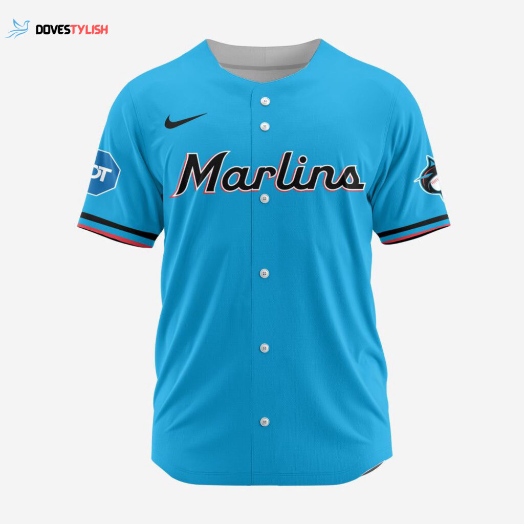 MLB Miami Marlins Personalized Alternate 02 Baseball Jersey