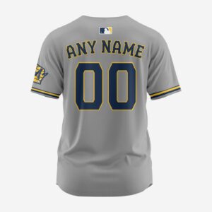 MLB Milwaukee Brewers Personalized 2025 Road Baseball Jersey