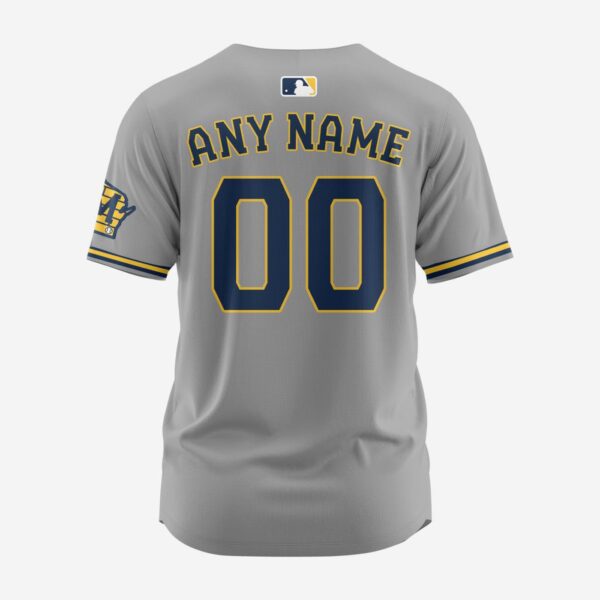 MLB Milwaukee Brewers Personalized 2025 Road Baseball Jersey