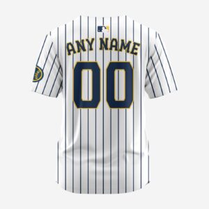MLB Milwaukee Brewers Personalized Alternate Baseball Jersey 3