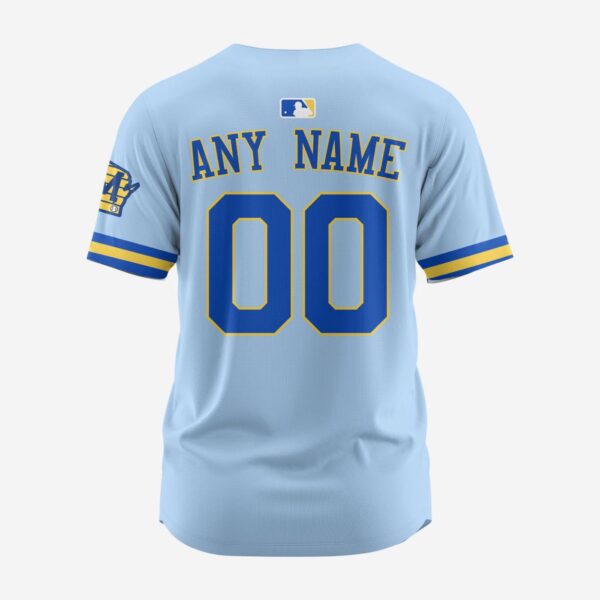 MLB Milwaukee Brewers Personalized Alternate Design Concept Baseball Jersey 2402