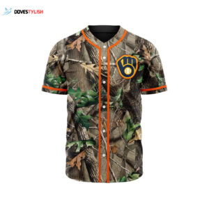 MLB Milwaukee Brewers Special Realtree Camo Hunting Baseball Jersey Gift for Men Women