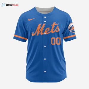 MLB New York Mets Personalized Alternate Design Concept Baseball Jersey 2402