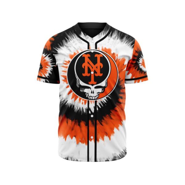 MLB New York Mets Special Grateful Dead Design Baseball Jersey Gift for Men Women