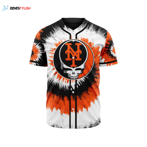 MLB New York Mets Special Grateful Dead Design Baseball Jersey Gift for Men Women