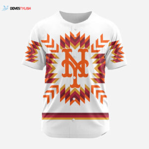 MLB New York Mets Special Native Design Baseball Jersey Gift for Men Women