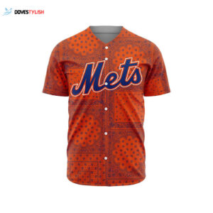 MLB New York Mets Special Paisley Design Baseball Jersey Gift for Men Women