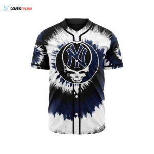 MLB New York Yankees Special Grateful Dead Design Baseball Jersey Gift for Men Women
