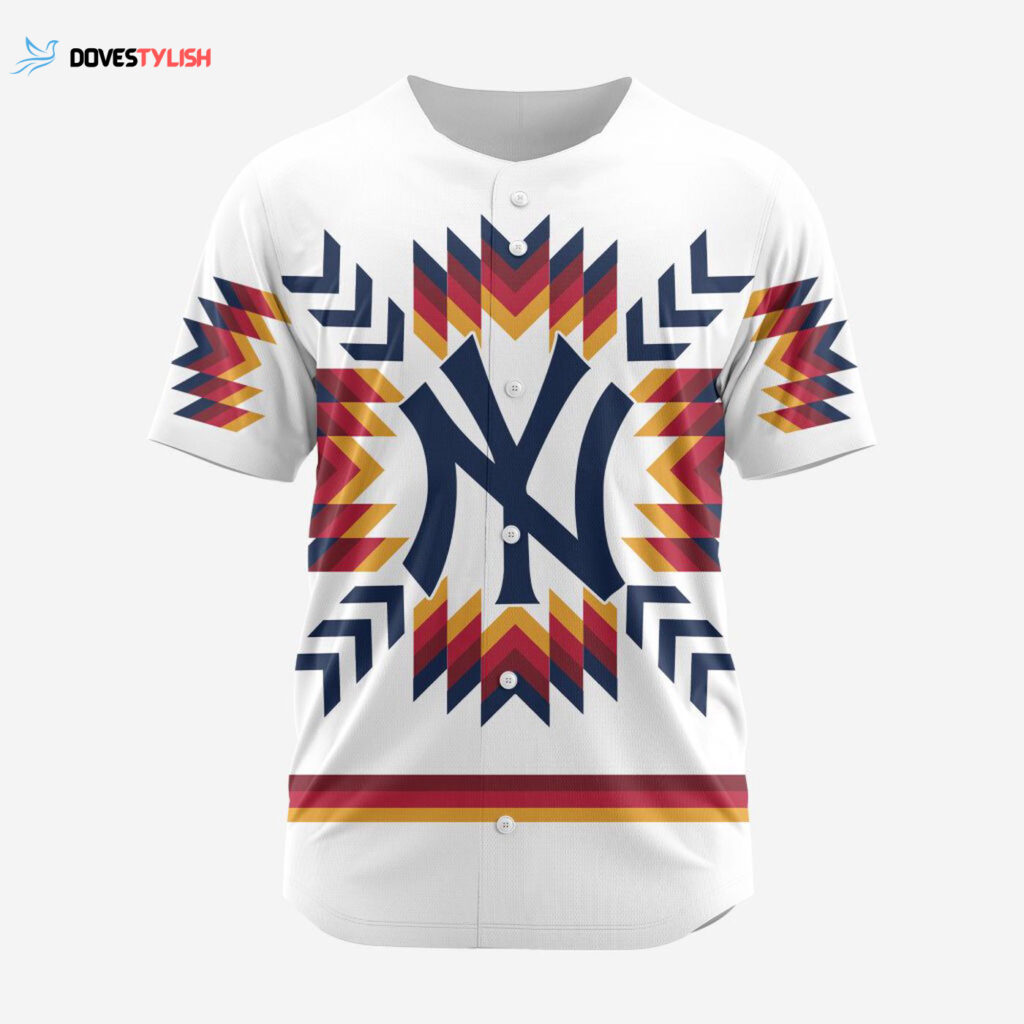 MLB New York Yankees Special Native Design Baseball Jersey Gift for Men Women MLB New York Yankees Special Native Design Baseball Jersey Gift for Men Women