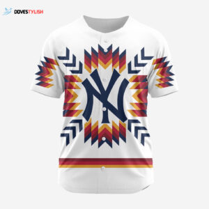 MLB New York Yankees Special Native Design Baseball Jersey Gift for Men Women