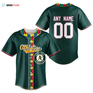 MLB Oakland Athletics Mix Grateful Dead | Specialized Baseball Jersey Fearless Aganst Autism Gift for Men Women