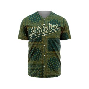 MLB Oakland Athletics Special Paisley Design Baseball Jersey Gift for Men Women