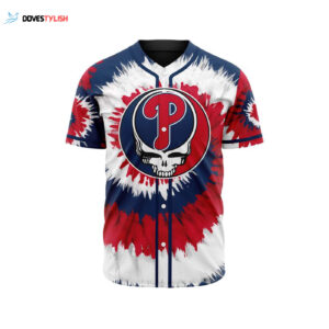 MLB Philadelphia Phillies Special Grateful Dead Design Baseball Jersey Gift for Men Women