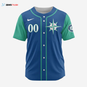 MLB Seattle Mariners Personalized Alternate Design Concept Baseball Jersey 2403