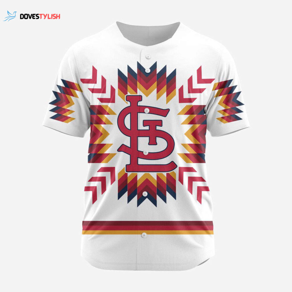 MLB St. Louis Cardinals Special Native Design Baseball Jersey Gift for Men Women