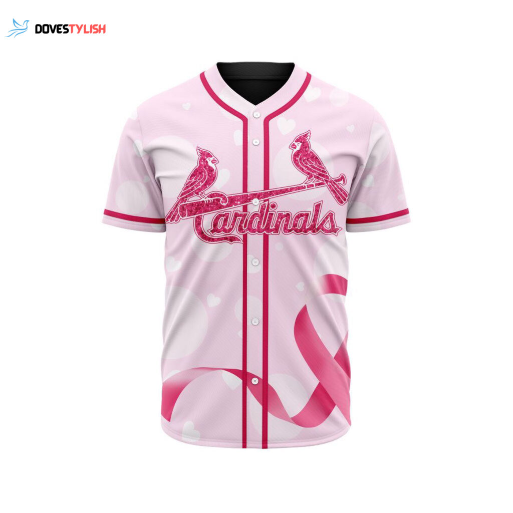 MLB St. Louis Cardinals Special Pink Design Fight Breast Cancer Baseball Jersey Gift for Men Women