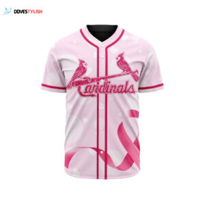 MLB St. Louis Cardinals Special Pink Design Fight Breast Cancer Baseball Jersey Gift for Men Women