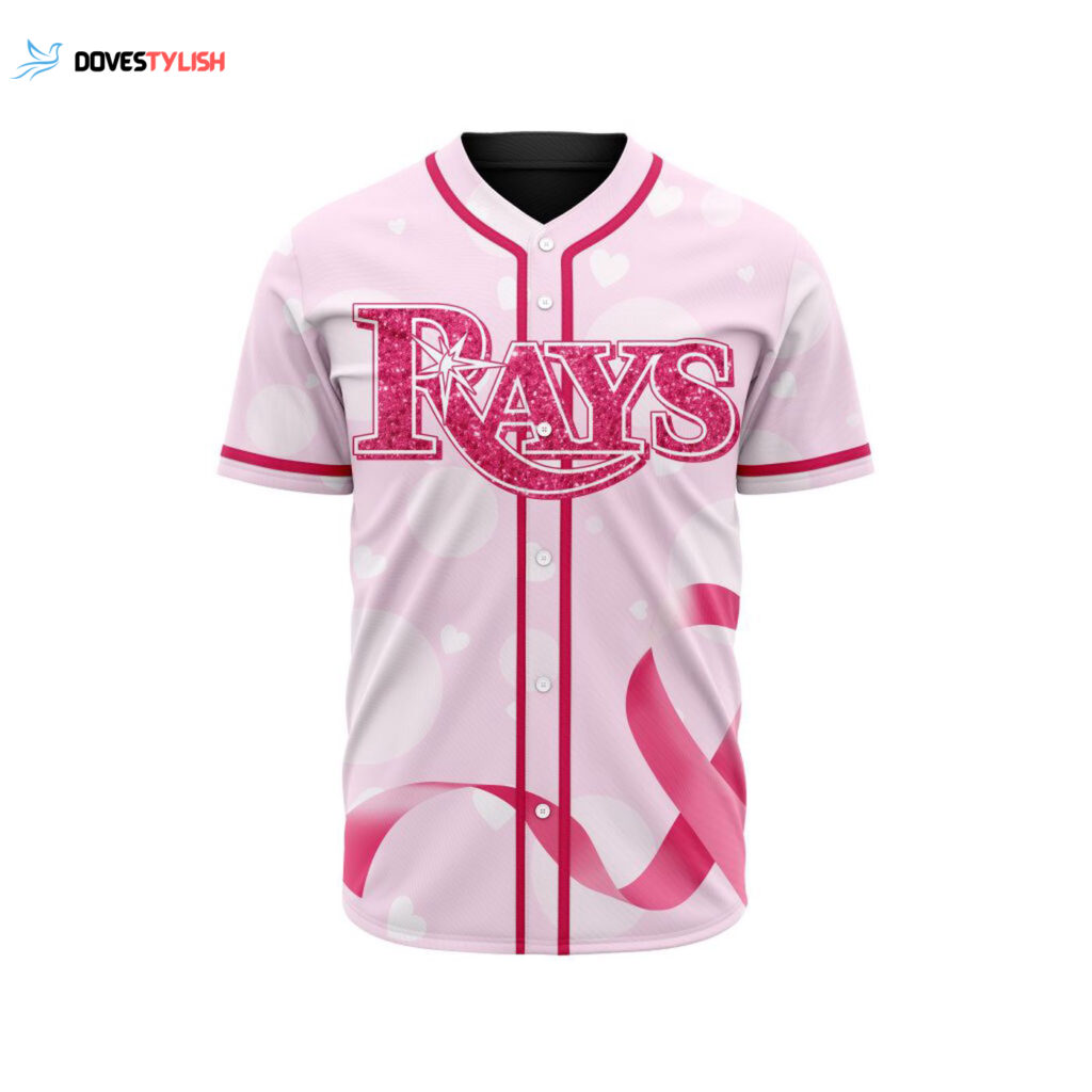 MLB Tampa Bay Rays Special Pink Design Fight Breast Cancer Baseball Jersey Gift for Men Women