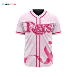 MLB Tampa Bay Rays Special Pink Design Fight Breast Cancer Baseball Jersey Gift for Men Women