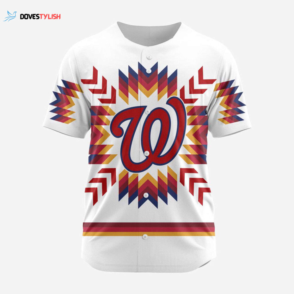 MLB Washington Nationals Special Native Design Baseball Jersey Gift for Men Women