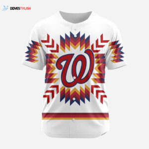 MLB Washington Nationals Special Native Design Baseball Jersey Gift for Men Women