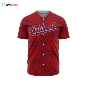 MLB Washington Nationals Special Paisley Design Baseball Jersey Gift for Men Women