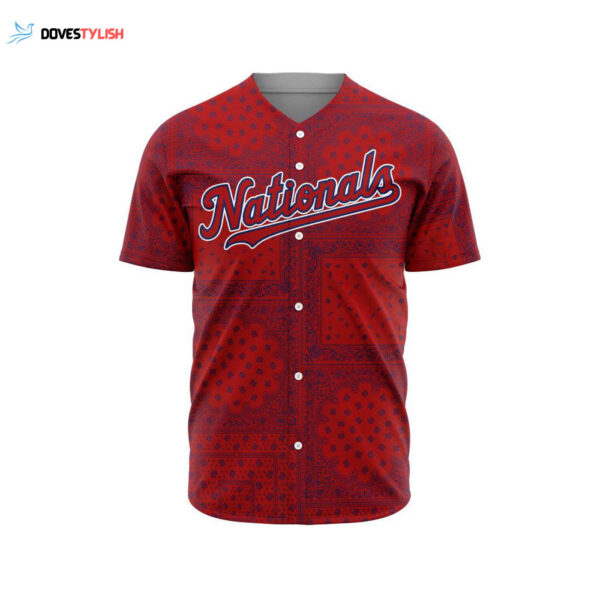 MLB Washington Nationals Special Paisley Design Baseball Jersey Gift for Men Women