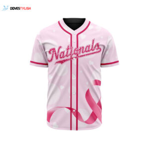 MLB Washington Nationals Special Pink Design Fight Breast Cancer Baseball Jersey Gift for Men Women