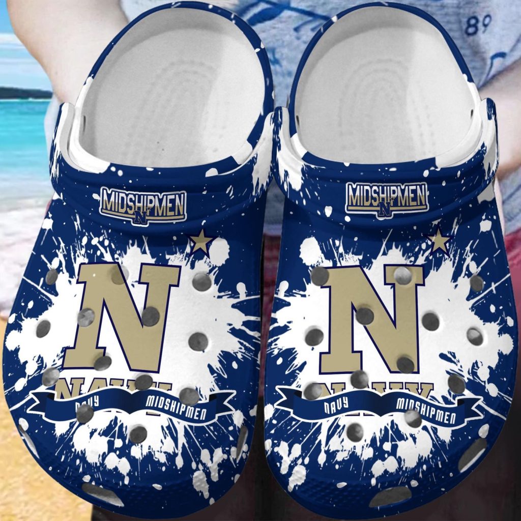 Navy Midshipmen Clog Shoes, Water Shoes – Gift for Men Women Fans – Gift for Men Women Fans