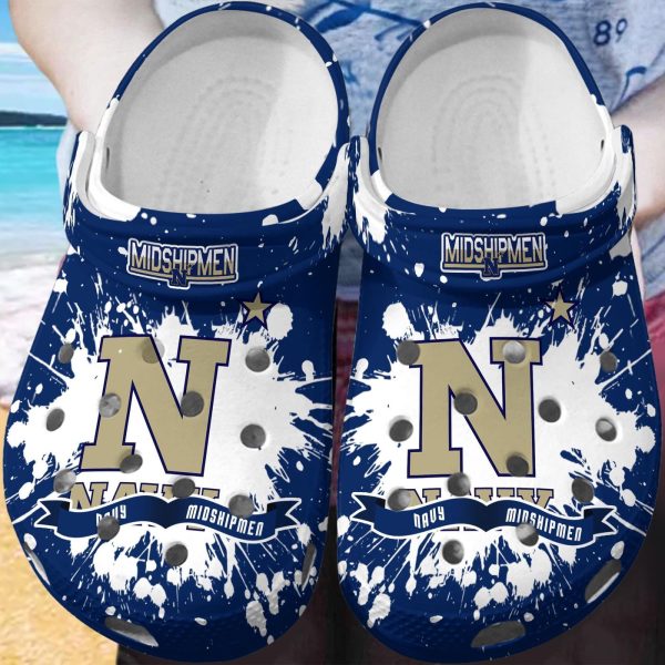 Navy Midshipmen Clog Shoes, Water Shoes – Gift for Men Women Fans – Gift for Men Women Fans