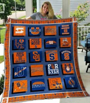 NCAA Syracuse Orange Keep Calm And Go Orange Quilt Blanket, Gift For Sports Fan