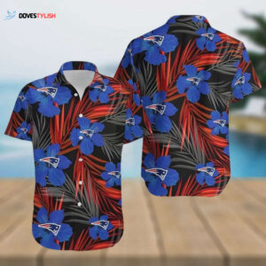 New England Patriots 2 Flower Hawaiian Shirt