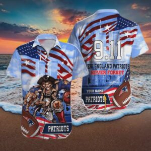 New England Patriots 911 Never Forget Custom Hawaiian Shirt 3