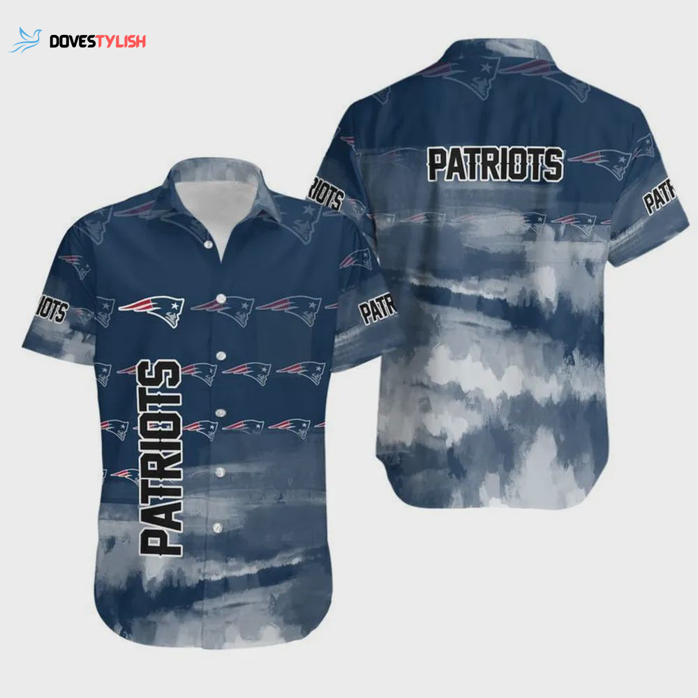 New England Patriots Team Logo Print Hawaiian Shirt New England Patriots Team Logo Print Hawaiian Shirt