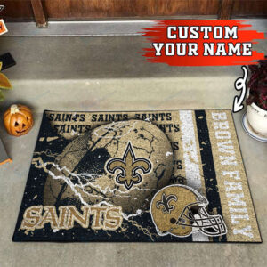 New Orleans Saints Personalized Doormat Home Decor 2024 2025 26
