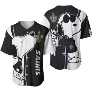 New Orleans Saints snoopy lover Printed Baseball Jersey Gift for Men Dad