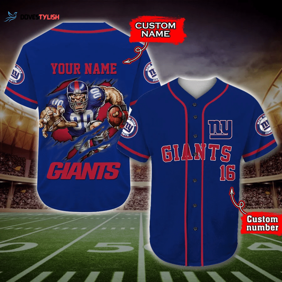 New York Giants Personalized Baseball Jersey New York Giants Personalized Baseball Jersey