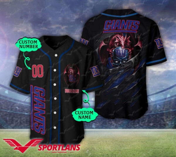 New York Giants Personalized Baseball Jersey